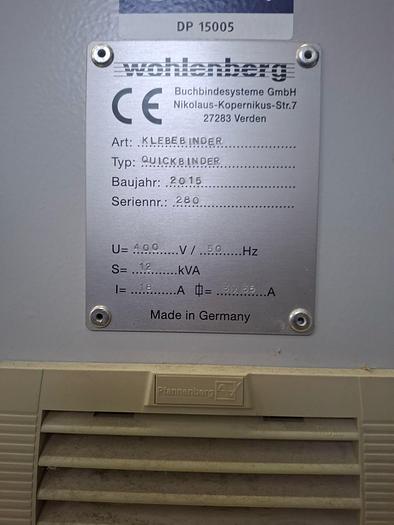 Used Wohlenberg Quickbinder