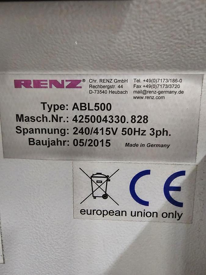Used RENZ ABL 500 s jednotkou KAS 300 IL