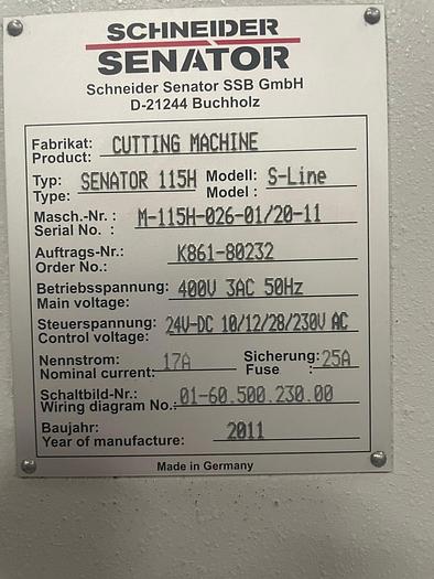 Used Schneider Senator 115H