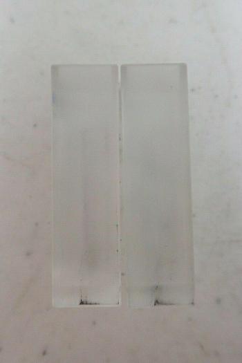 Used (2) Fisher Scientific 283 QS 1.000 14-385-914A Quartz Semimicro Cells Cuvettes