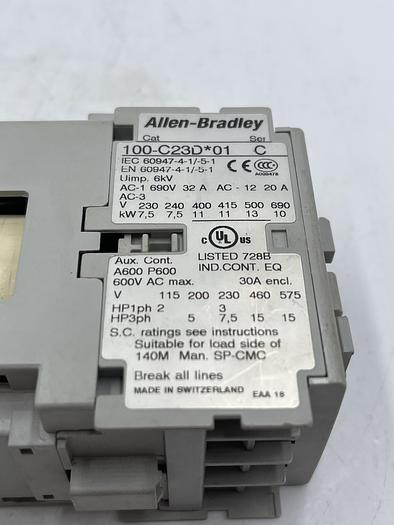 Used Allen-Bradley 100-C23D*01 Ser C