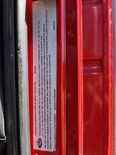 Used 2007 MACK CT713 Tri-Axle Dump Truck #5608