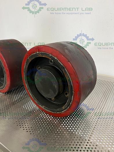 Used Lot of 2 - Raymond  10" x 5" Polyurethane Forklift Tires 6T2