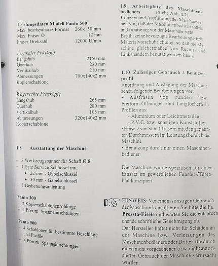 Gebraucht Kopierfräse Pressta Eisele Panto 500