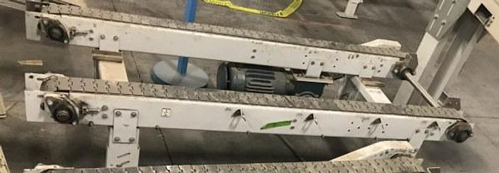 Used 25 INCH WIDE x 60 INCH LONG FLAT CHAIN CONVEYOR