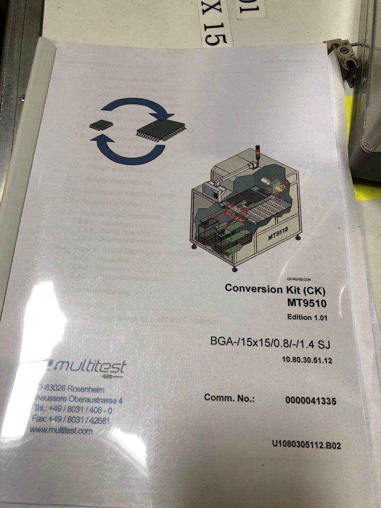 Used Multitest 256 BGA 15x15mm Test Handler Kit for MT9510