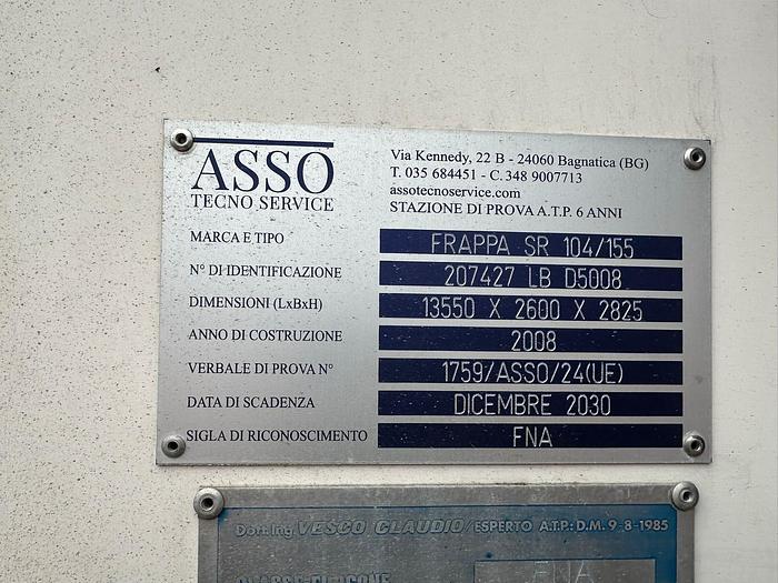 Usato Semirimorchio Frigo Sarmo marca cemma Frappa in FRA valevole 12/2030