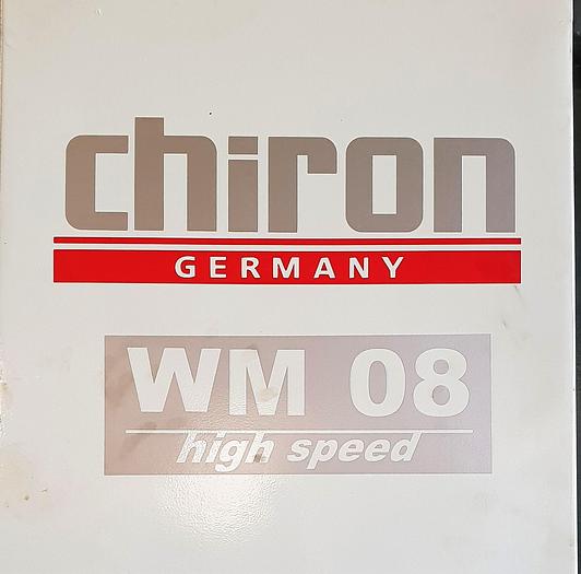 Used CHIRON WM08 HIGH SPEED VERTICAL MACHINING CENTERS