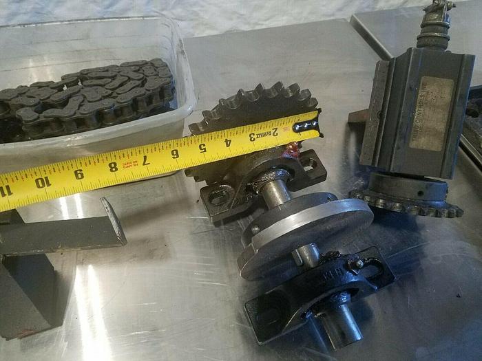 Used Triad Motor Mount and Idlers for chain drive w/ pillow boxes sprockets Complete