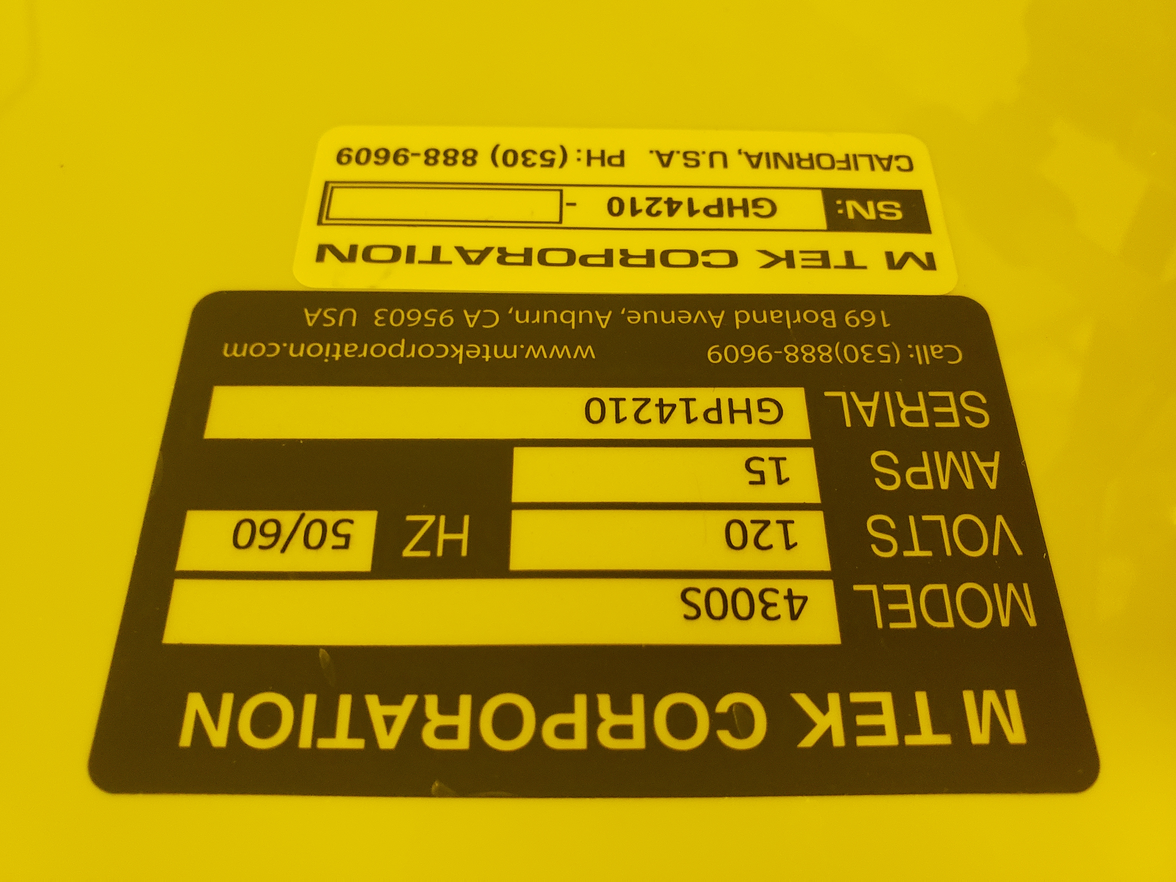 Used Mtek Corp SRD 4300S (single bolt rotor mounting), with digital controller