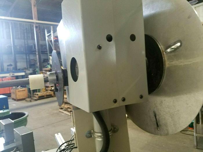 Used Double Motorized Stock Material Reel Payoff with Paper Interleaf