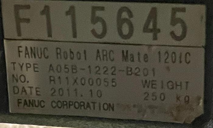 Used FANUC ARCMATE 120iC SIX AXIS ROBOT 20KG X 1811MM HIGH REACH R30iA CONTROLLER