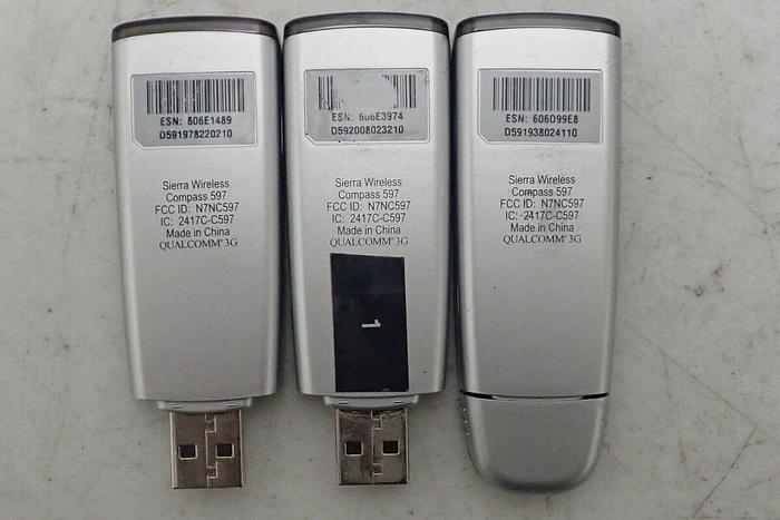 Used Lot of 3 Sprint Sierra Wireless Compass 597 Modems