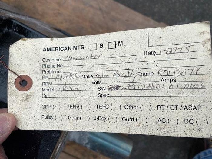 Used ALLEN-BRADLEY KINETIX HIGH PERFORMANCE AC DRIVE MOTOR