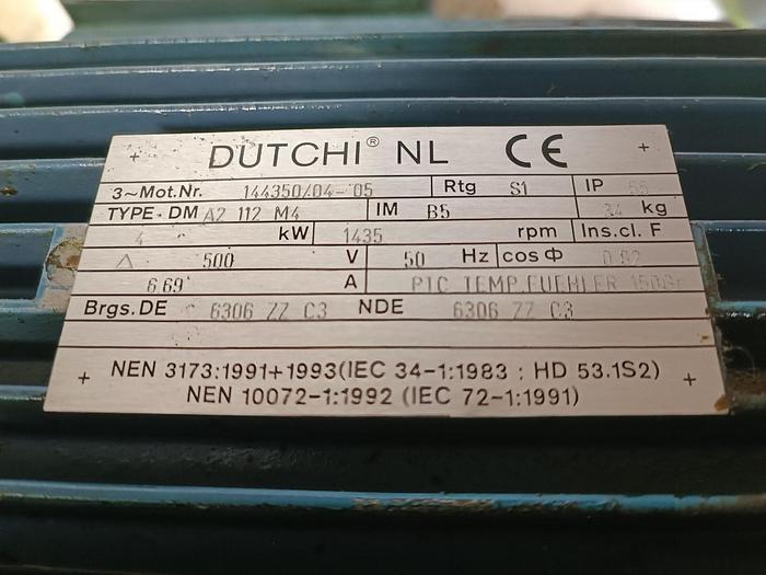 Gebraucht Elektromotor, A2 112 M4, 4KW, 1435rpm, Dutch Motors, gebraucht