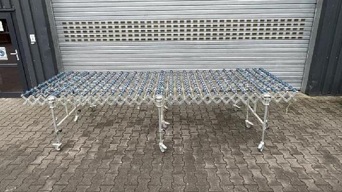 Used Scissors roller conveyor length 3800 mm, width 1350 mm