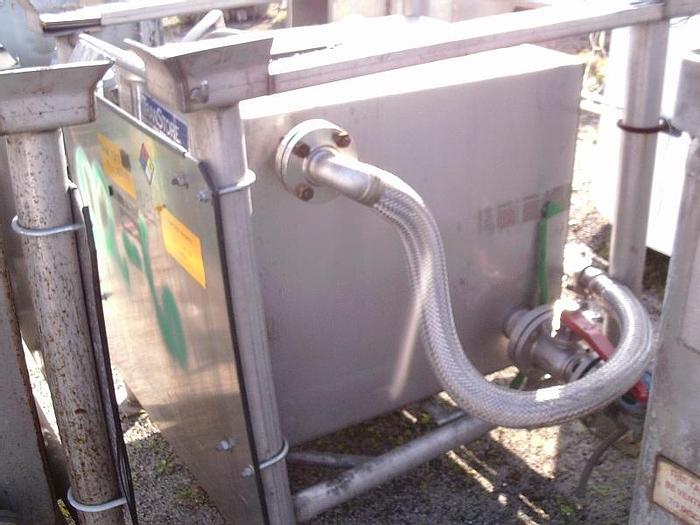 Used Used TranStore approximately 150 gallon stainless steel portable liquid tote
