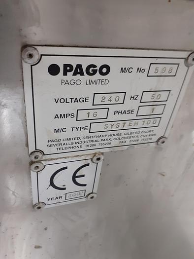 Used Pago System 100 Front, Back & Wrap Labeller
