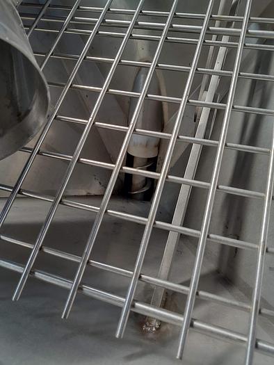 Used 4" Hapman flexible feeder on stainless mobile cart   96" discharge