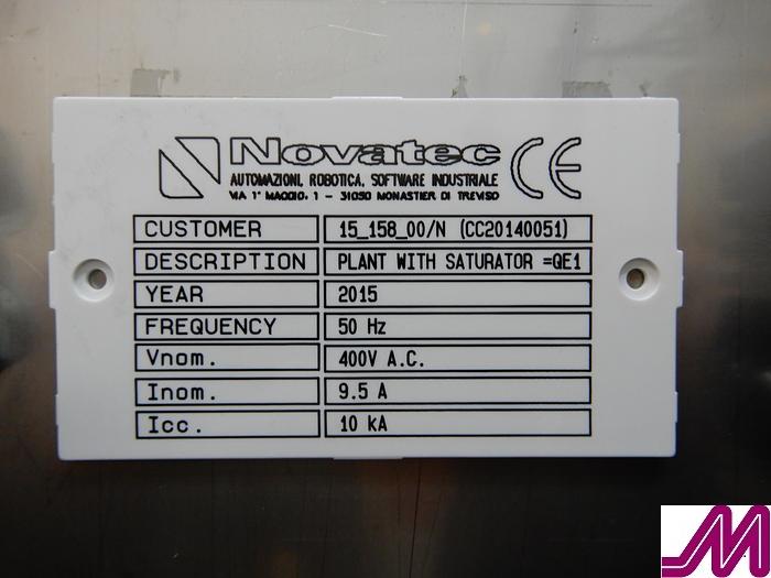 Used 2015 Priamo  Skid Mounted Carbonation Unit rated at 2,000 Litre per hour
