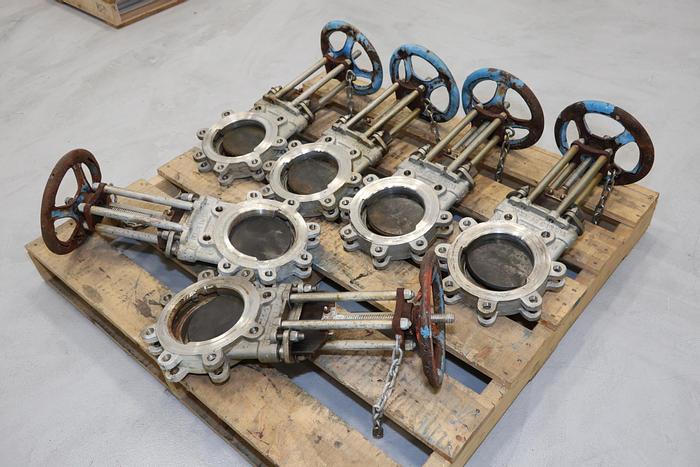 Used True Line 6" Hand Operated Knife Gate Valve # 44198