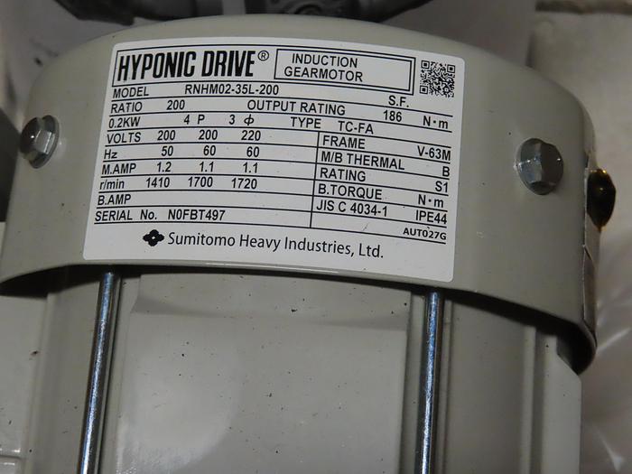 SUMITOMO RNHM02-35L-200 HYPONIC DRIVE INDUCTION GEARBOX