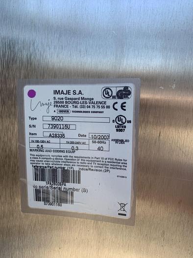 Used Printer, Inkjet, Image, Type 9020, S/st, A #C743870
