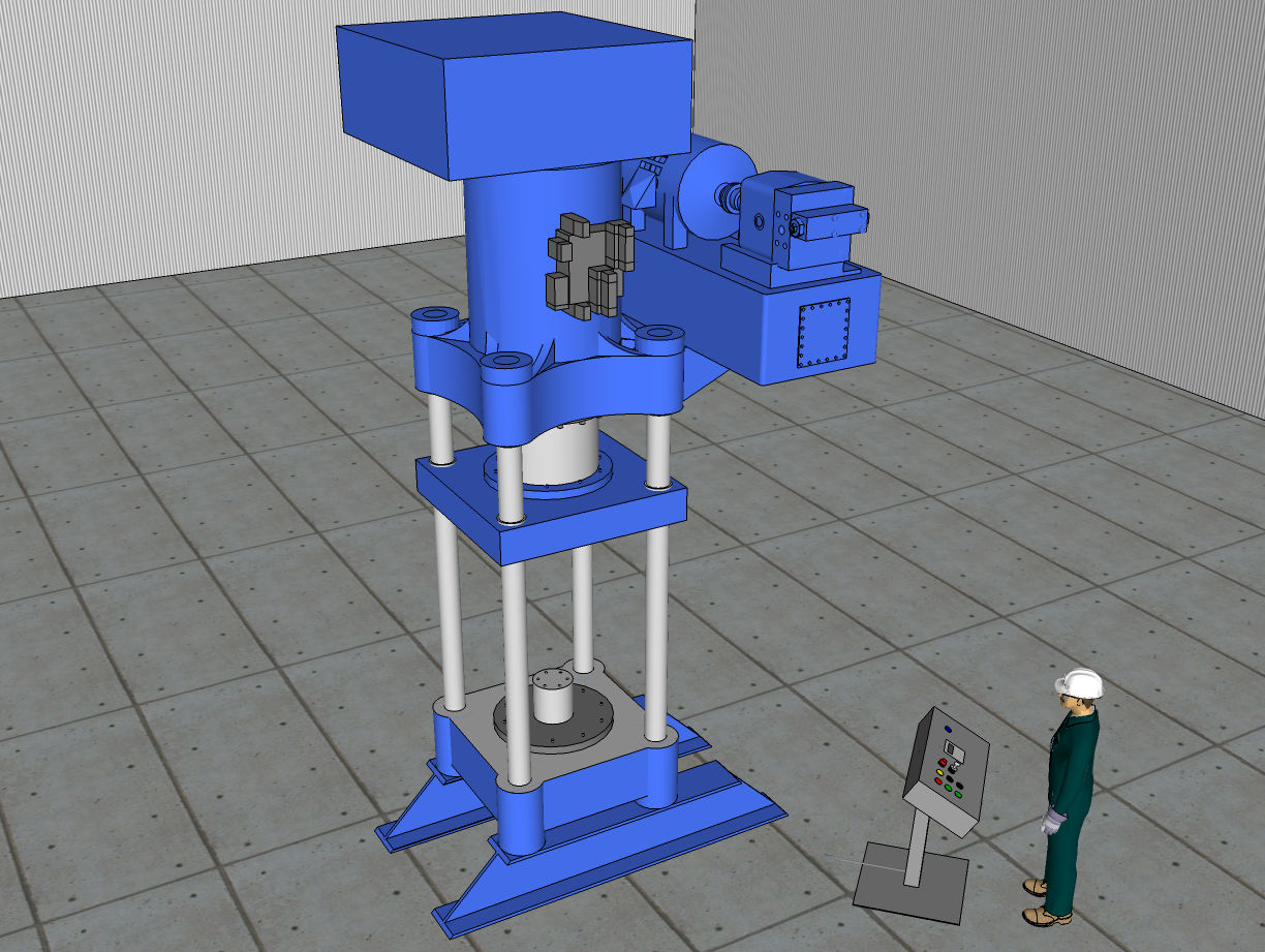 Used 550 Ton Cincinnati Triple Action Hydraulic Press; 4 Column Down-Acting Type; Arranged for High Speed Deep Drawing; Mfg. 1989