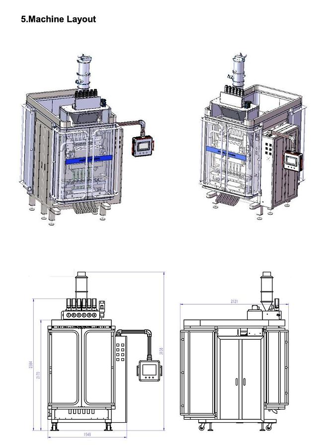 Used 4 Lane stick pack machine