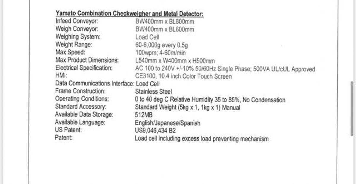 Used Viking Masek Rotary Bag Filler System