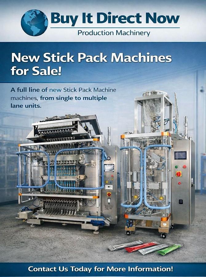 Used New Custom LID Stick Pack Machines
