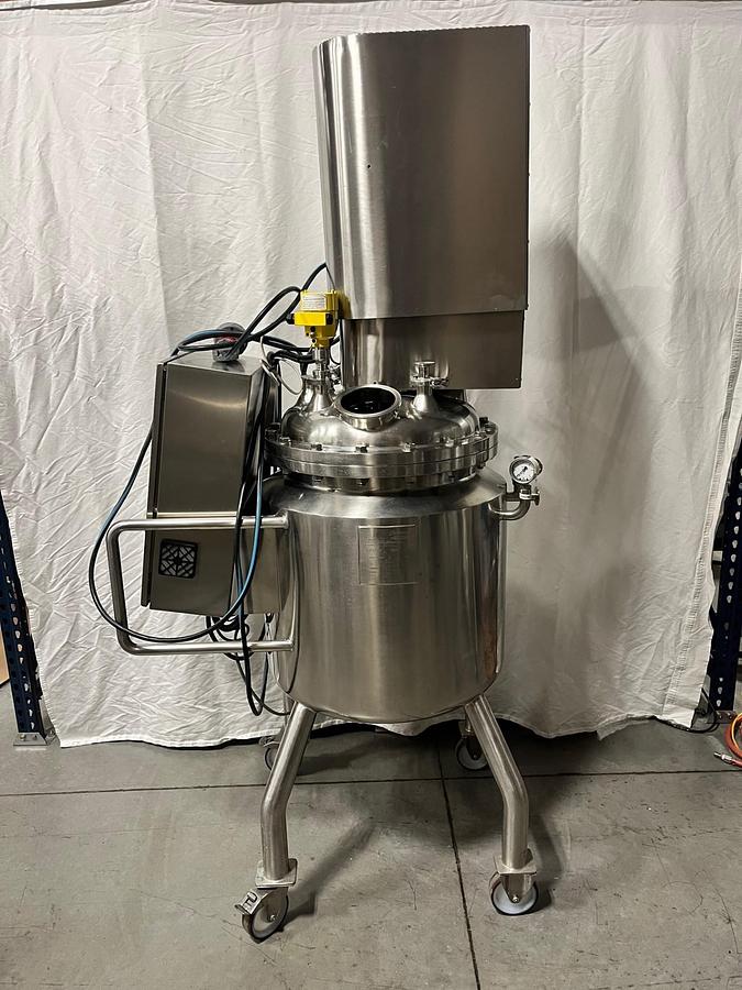 Used 138  Liter  Tramegas  S.A.  Jacketed  Mixing  Tank