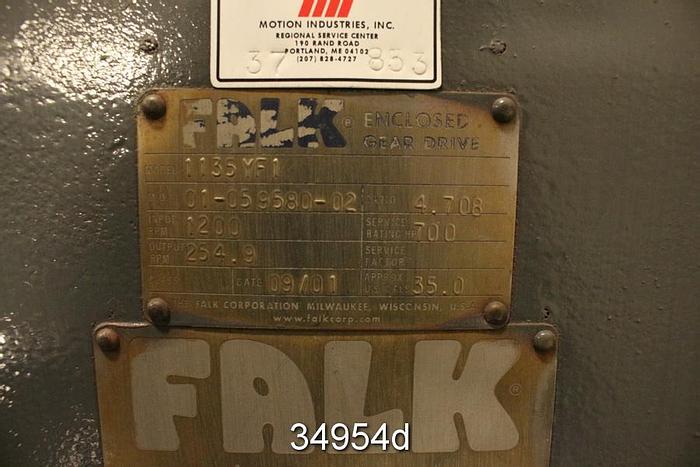 Unused Falk 1135YF1 Enclosed Gear Drive, 4.708/1 Ratio #34954