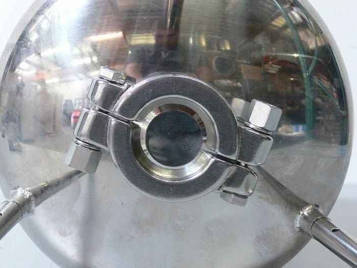 Used Sartorius Stedim 10 Liter 316L Stainless Steel Pressure Vessel w/ Bottom Drain