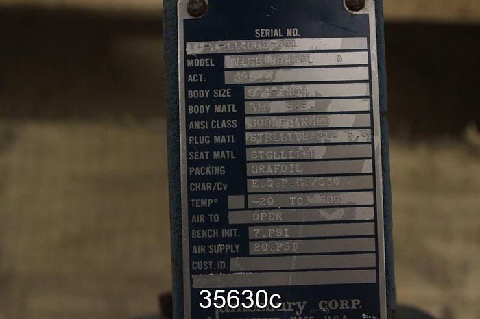 Unused Jamesbury V1SE1M3HOOL D 0.75" Steam Valve #35630