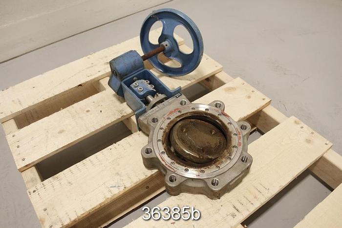 Used Neles Jamesbury 815L-11-3600-MT 6" Hand Operated Butterfly Valve #36385
