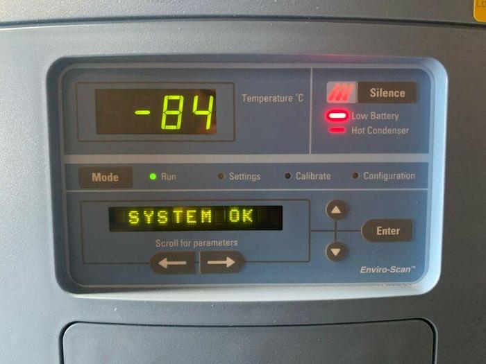 Used Thermo Scientific 8606 -86 ºC Ultra Low Laboratory Freezer 23 Cu Ft 230V