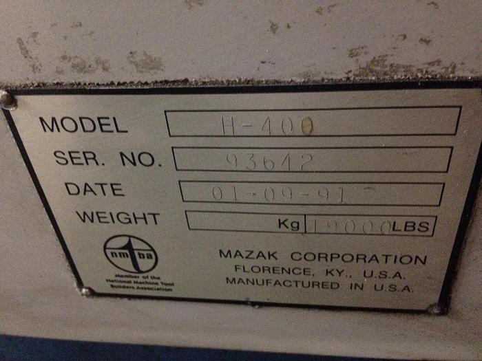 Used 1991 MAZAK H400 3 Axis Horizontal Mill