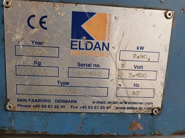 Used Eldon MPR 160T Tyre Recycling Line