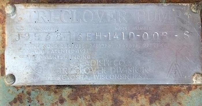 Used Tri-Clover 4" x 3" Centrifugal Pump Head Assembly Model 3EH-141D-00BS