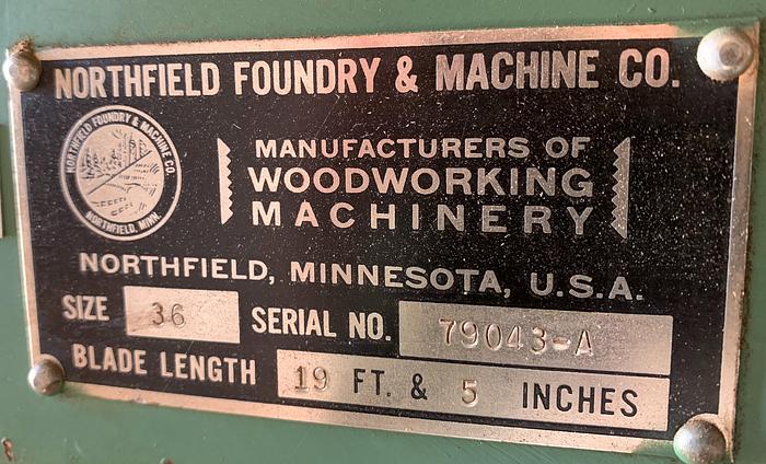 Used NORTHFIELD  36" BANDSAW