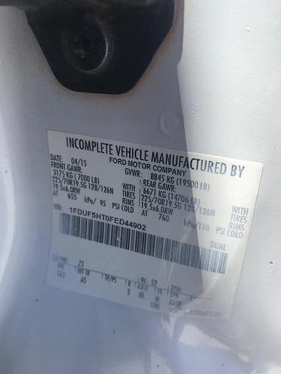 Used Versalift VST40-MH 45ft Bucket Boom on 2015 Ford F550 4x4 Reg Cab Utility Truck – C44902