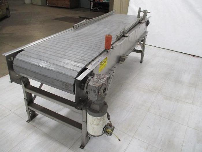 Used Conveyor; 24"Wx 8'L; Solid Intralox Belt