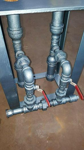 Used Vacuum Assist Table with Flasks for Casting High Temp Alloys