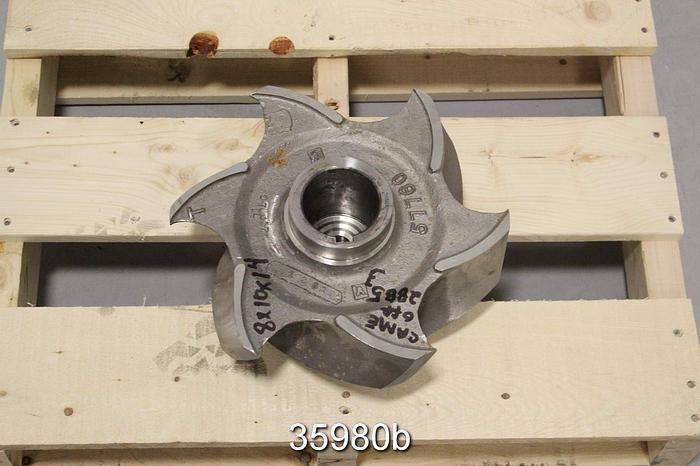 Used Goulds 3175 8x10x14 Impeller, 6 Vane, 12.5" Diameter, Pattern No. 57760 #35980