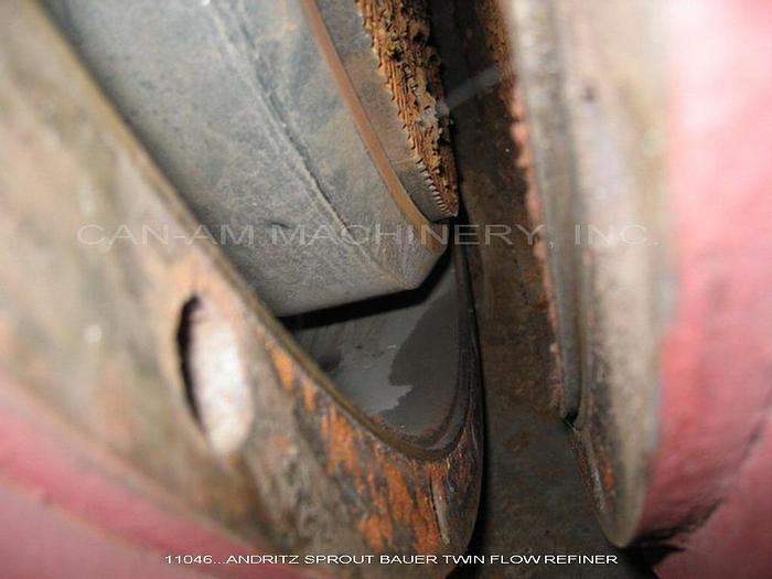 Refurbished Sprout Waldron R42EMAII Twin Flow Refiner, 42", Electro-Mechanically Actuated, Recently Rebuilt, With Guards, Coupling, Pedestal Controls #11046