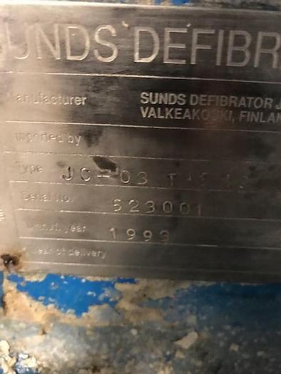 Used SUNDS MDL JC-03 CONICAL REFINER