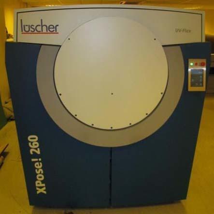 Used Lüscher XPose 260 UV CtP system for UV and flexographic printing plates 2012