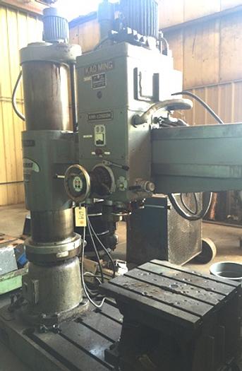 Used 1984 Supermax Kao Ming KMR-1250 Radial Drill | 4' x 13", 5MT SPINDLE, 24" x 6" BOX TABLE