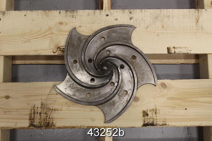 Used Goulds 3196 1.5x3x13 12.5" Diameter CF8M 5-Vane Impeller #43252